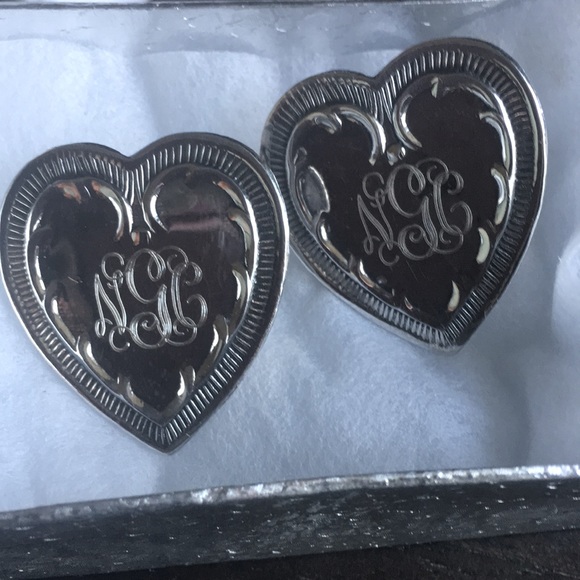 Sterling silver engraved earrings - Picture 7 of 9